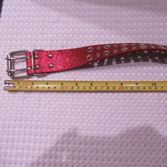 Red sparkle belt Ladies small - Picture 3 of 5